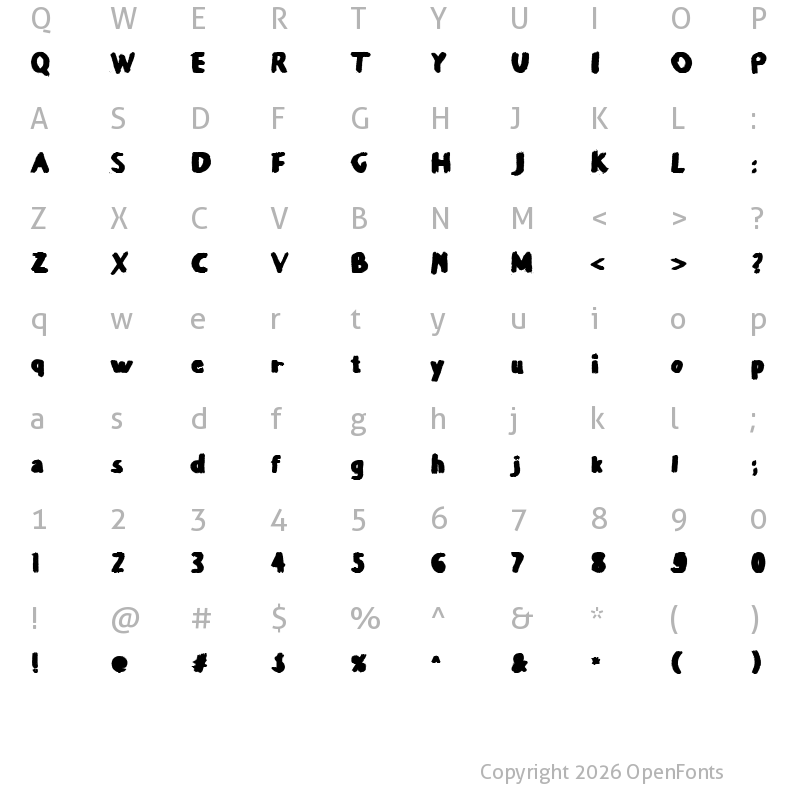 Character Map of Balballa Regular