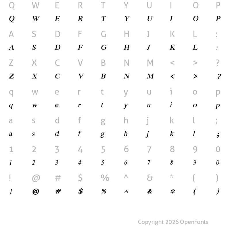 Character Map of BalBharatiDev05 Italic