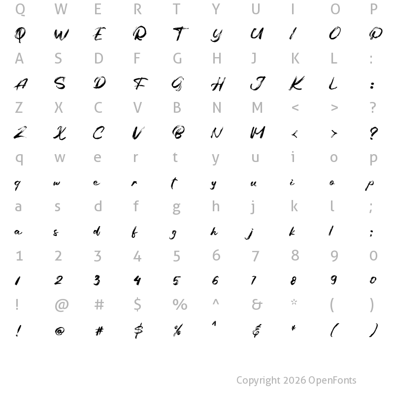 Character Map of Balges Regular