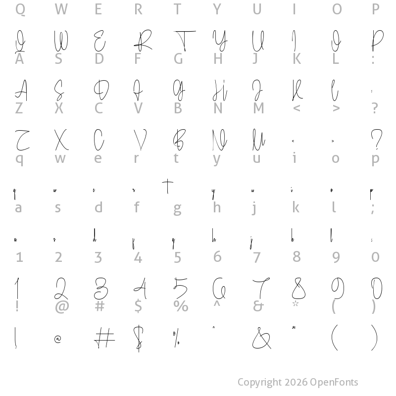 Character Map of Balhemson Regular