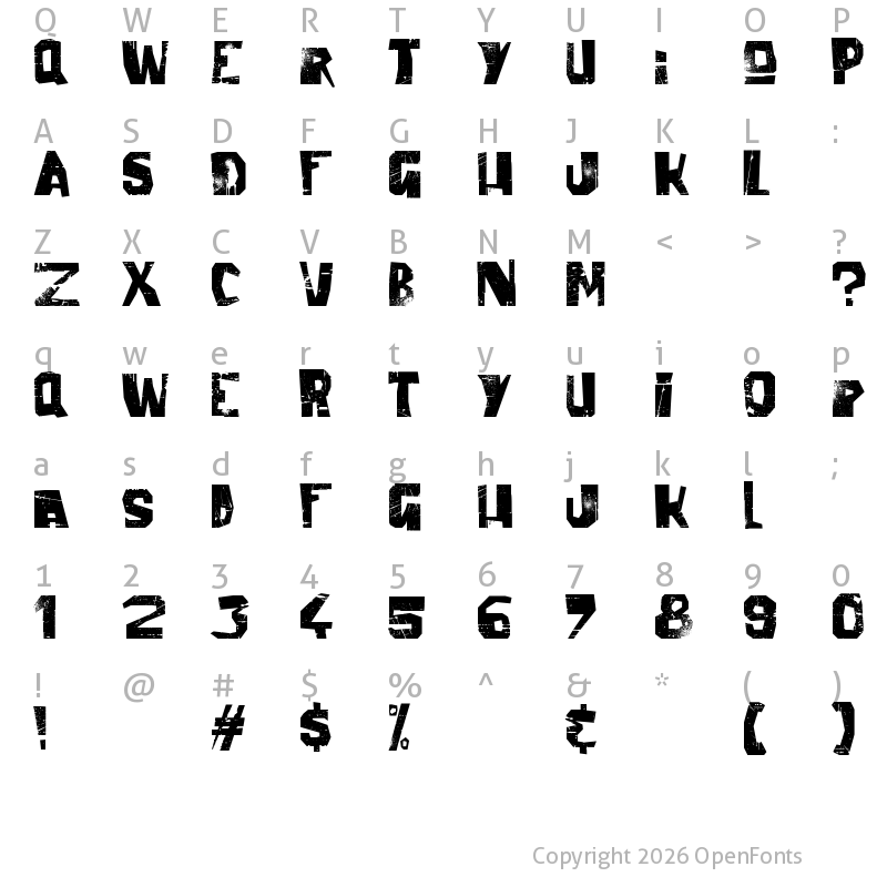 Character Map of Ballad of Dwight Frye Regular