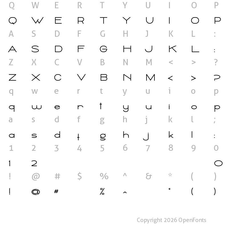 Character Map of Ballado Regular