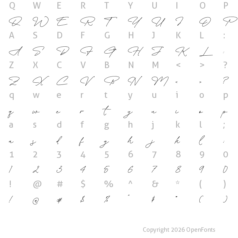 Character Map of Balleny Regular