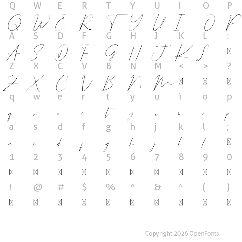 Character Map of Ballerinas Demo Regular