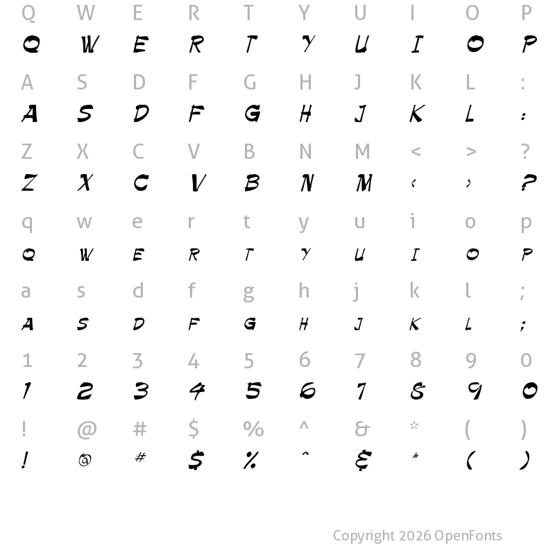 Character Map of ballot Regular