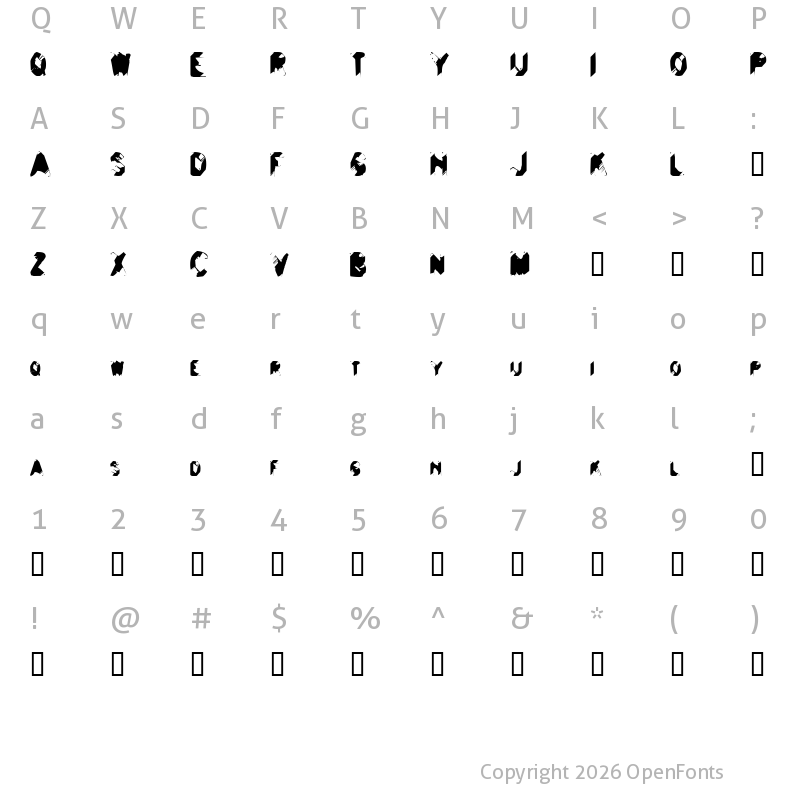 Character Map of Balls to the Wall Regular