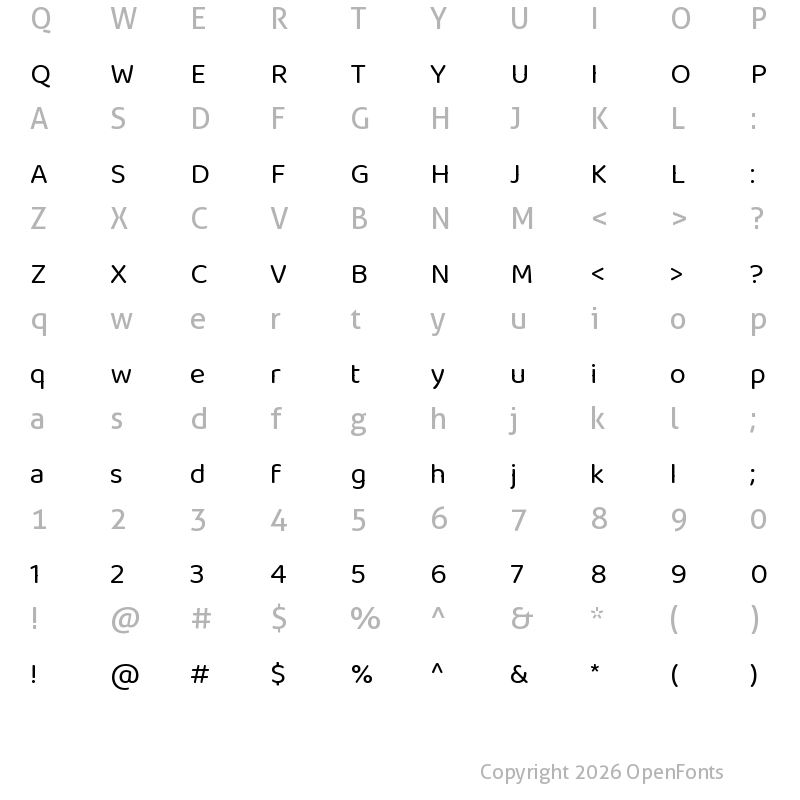 Character Map of Baloo Bhaijaan 2 Regular