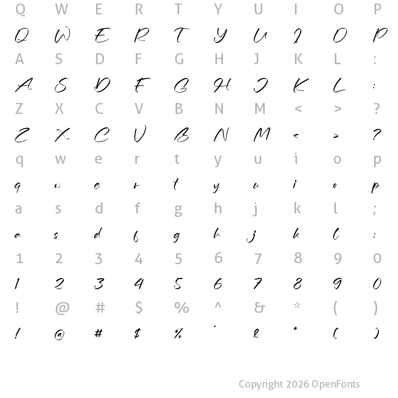 Character Map of Balpethy Regular