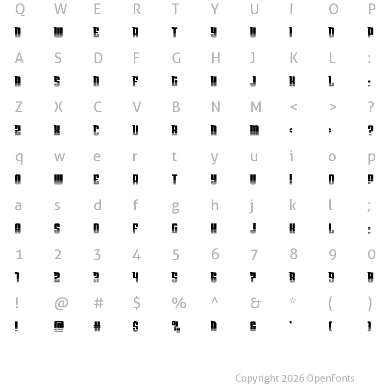 Character Map of Bandit & Snowman Twotone Regular