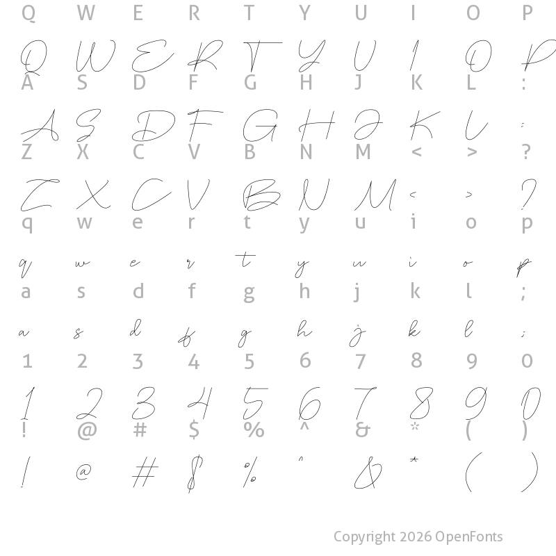 Character Map of Banirmet Regular