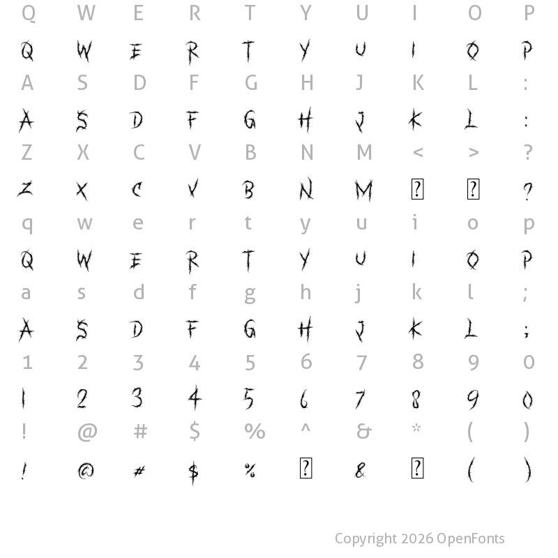 Character Map of BANKZATH Regular