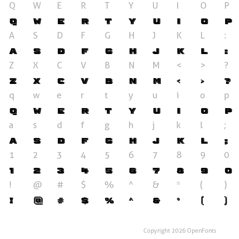 Character Map of Barber Complete