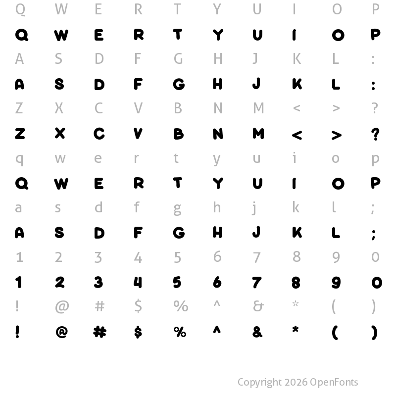 Character Map of Bardy Medium
