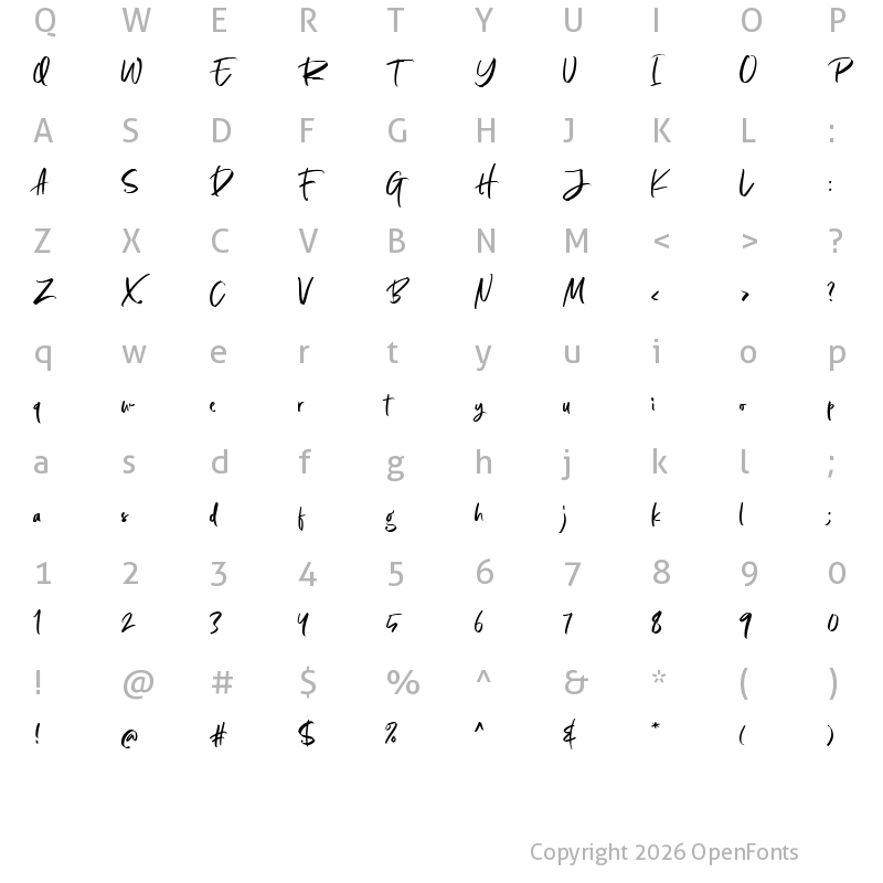 Character Map of Bargitta Solid Regular