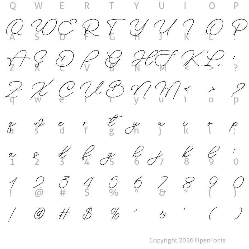 Character Map of Barletta Regular