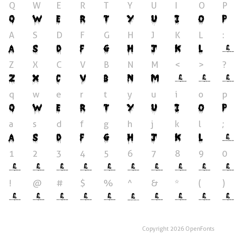 Character Map of Barn House Regular