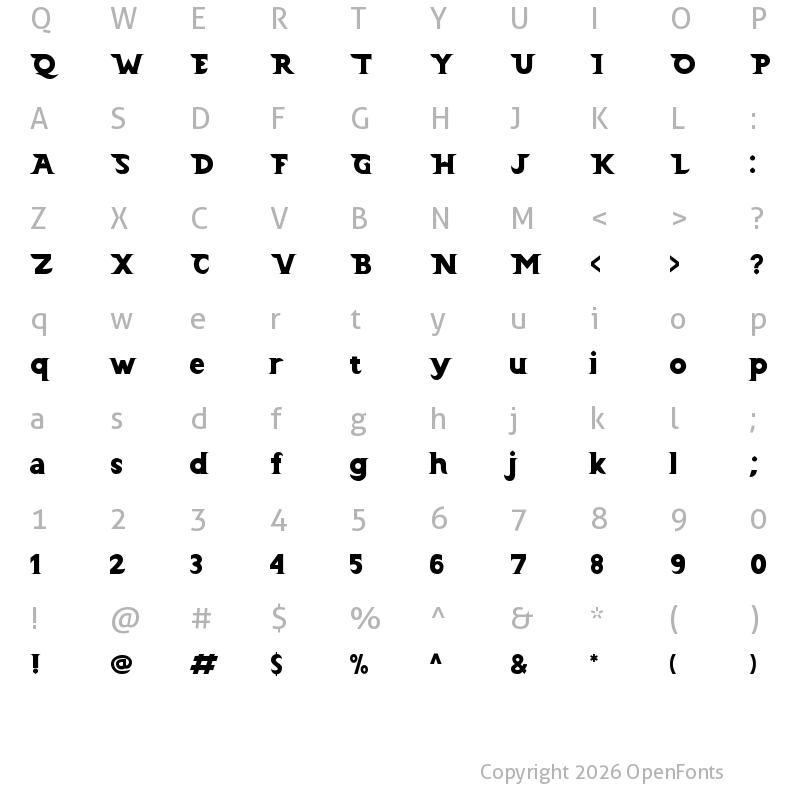 Character Map of Barong (Demo) Regular