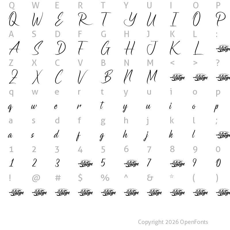 Character Map of Bartley Green Demo Regular