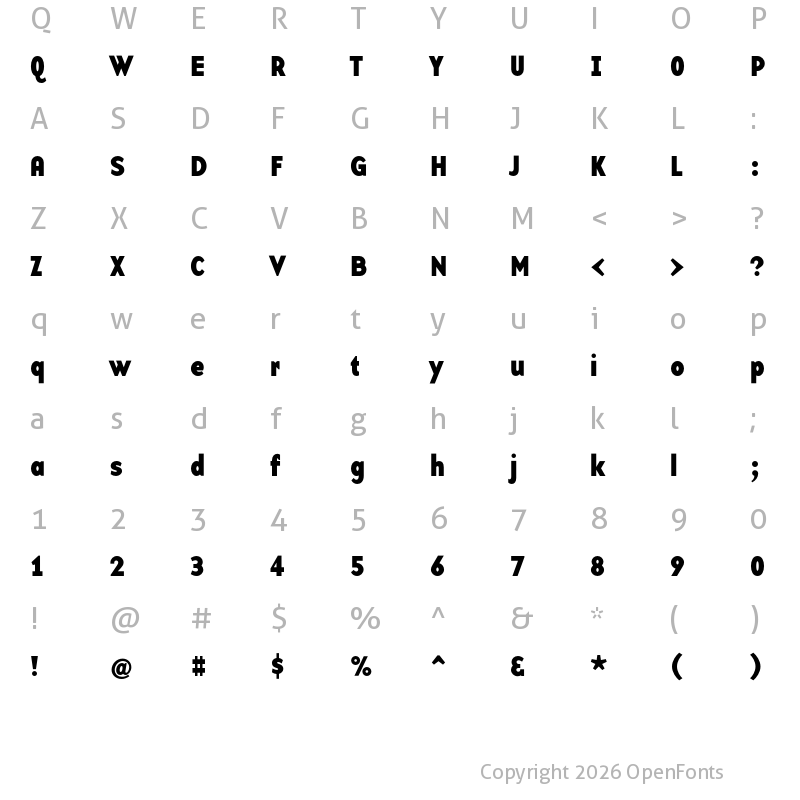 Character Map of Base 12 Sans OT Bold