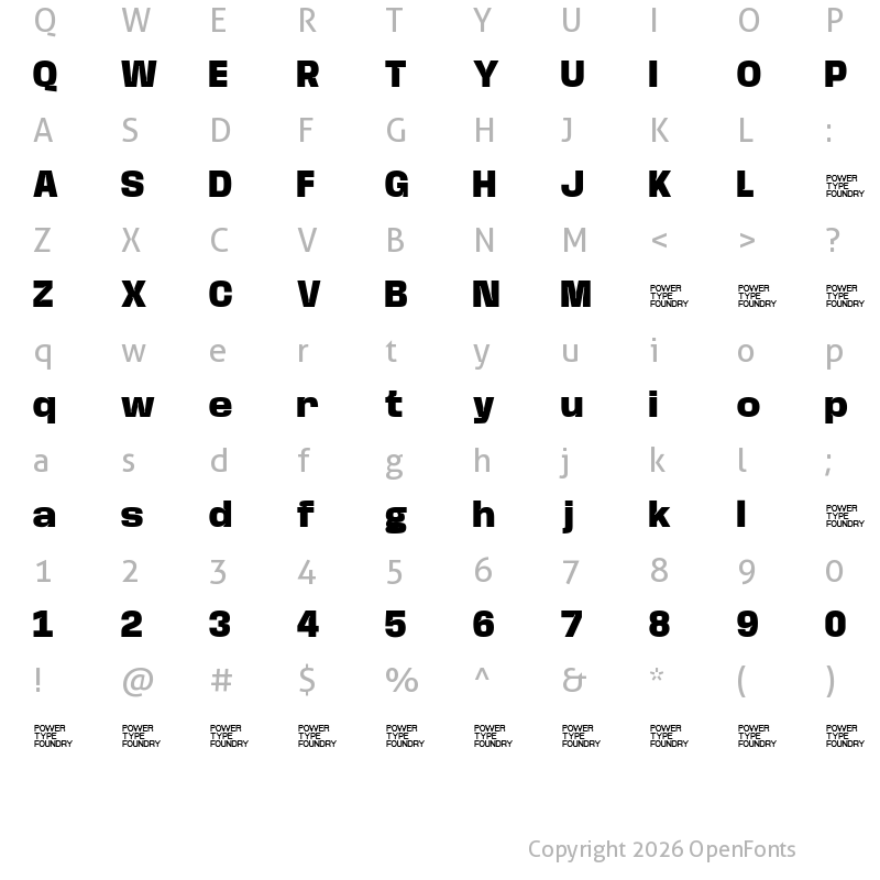 Character Map of Base Neue Trial Black