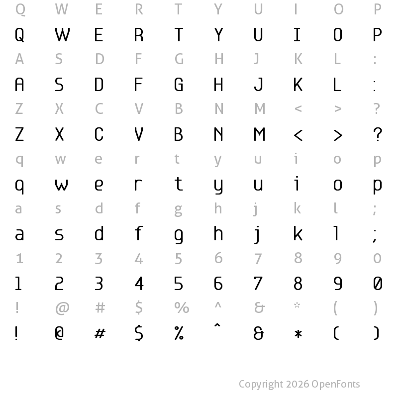 Character Map of Base5 Regular