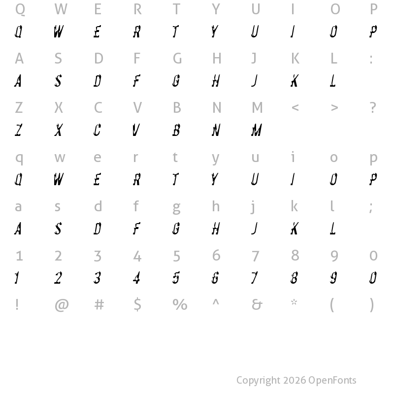 Character Map of BasicChrome Regular
