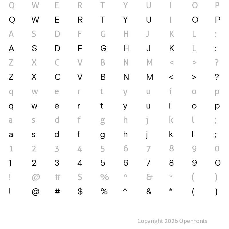 Character Map of Basis Grotesque Pro Regular