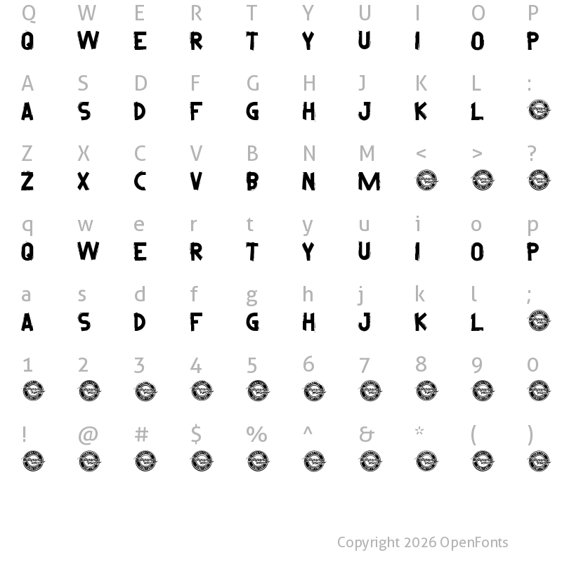 Character Map of Baskara Demo Regular
