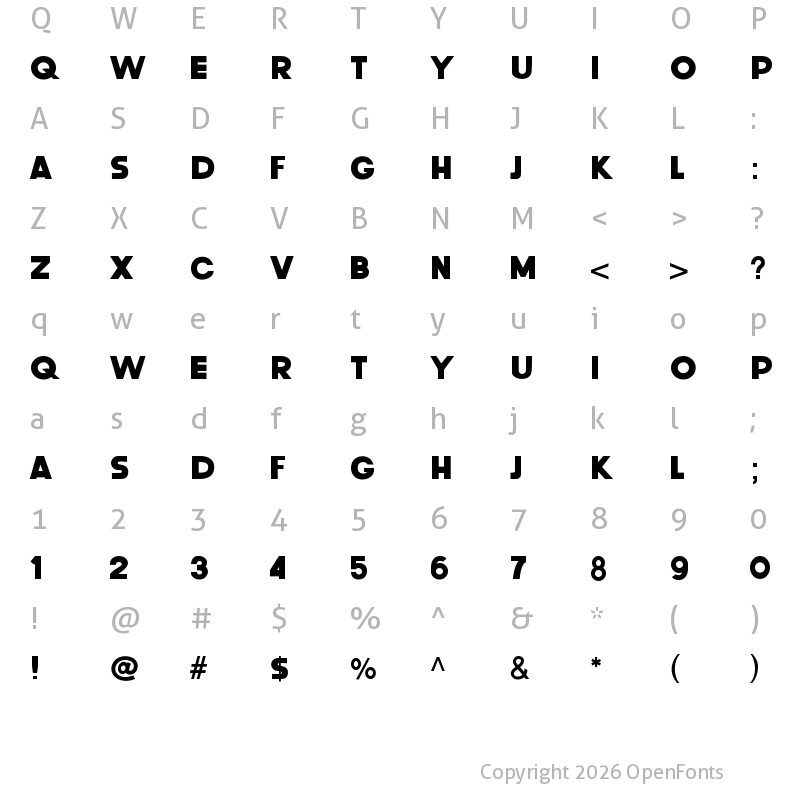 Character Map of BastamanBold Bold