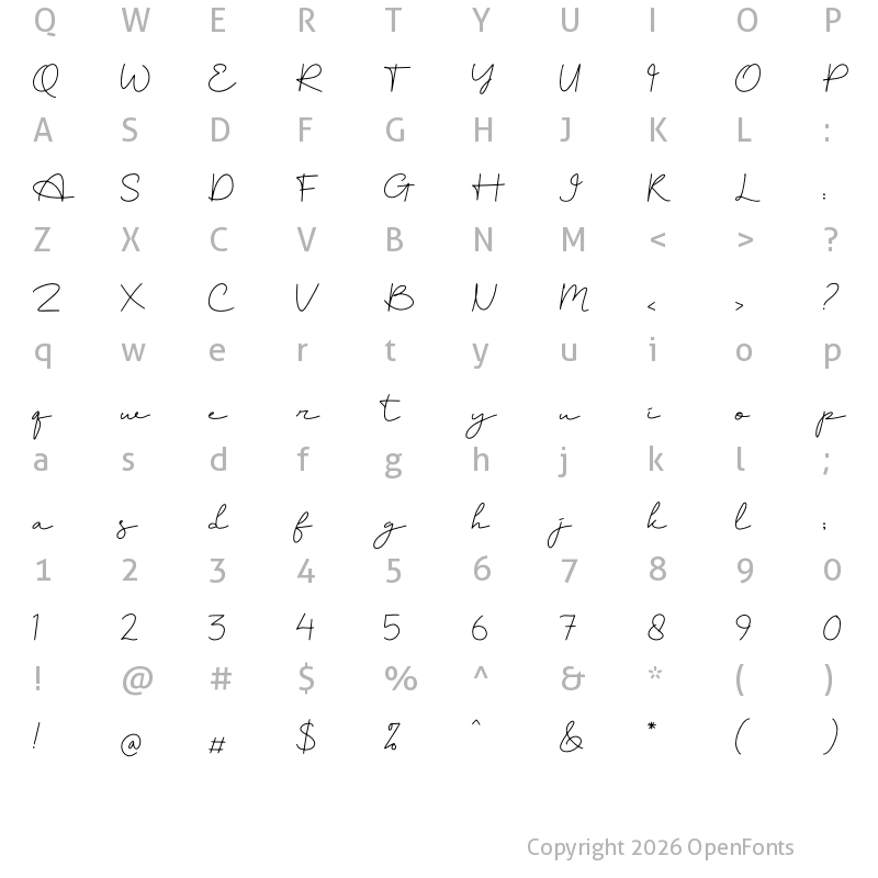 Character Map of Batelga Regular