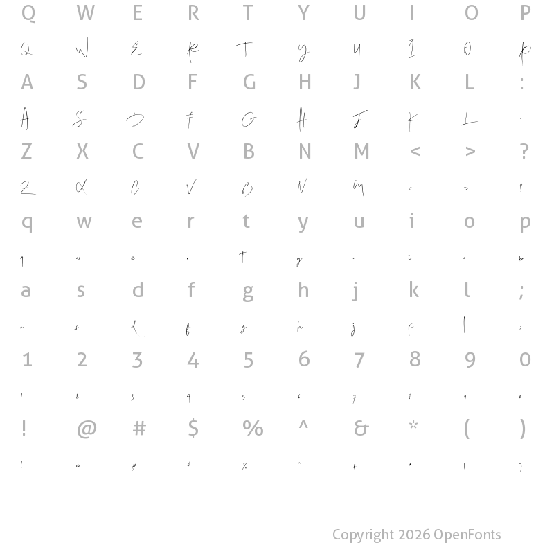 Character Map of Batick Rodist Regular
