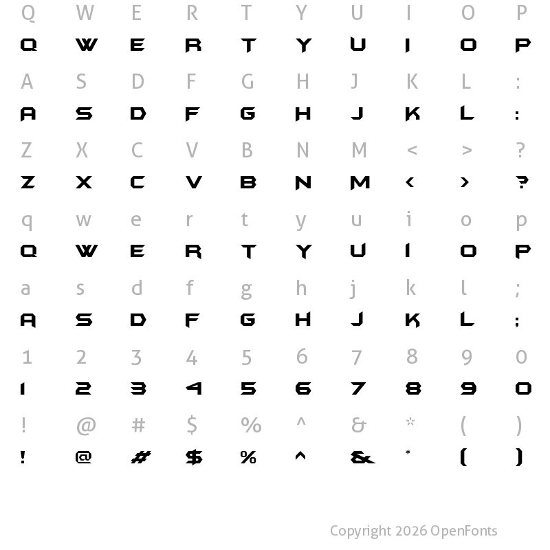 Character Map of BatmanForeverAlternate Regular