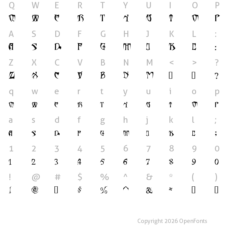 Character Map of Bats&Dragons-Abaddon Bats&Dragons-Abaddon