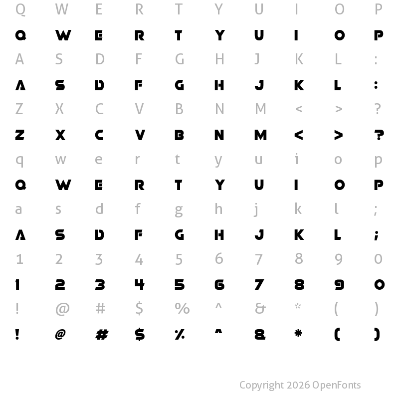 Character Map of Battle Bots Regular