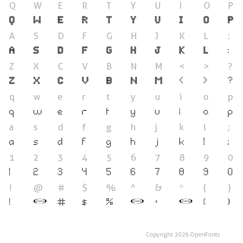 Character Map of Bazaronite Regular