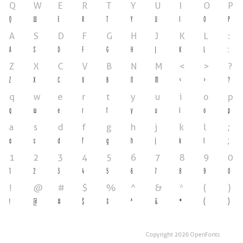 Character Map of BC Ludva Light