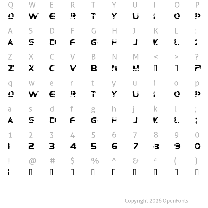 Character Map of BD Brockelmann Regular