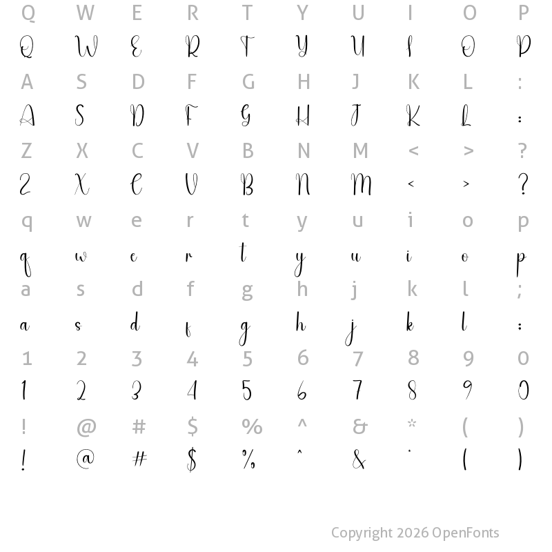 Character Map of Beach Beauty Regular