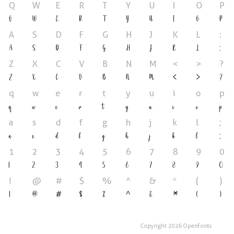 Character Map of Beach Stories Regular