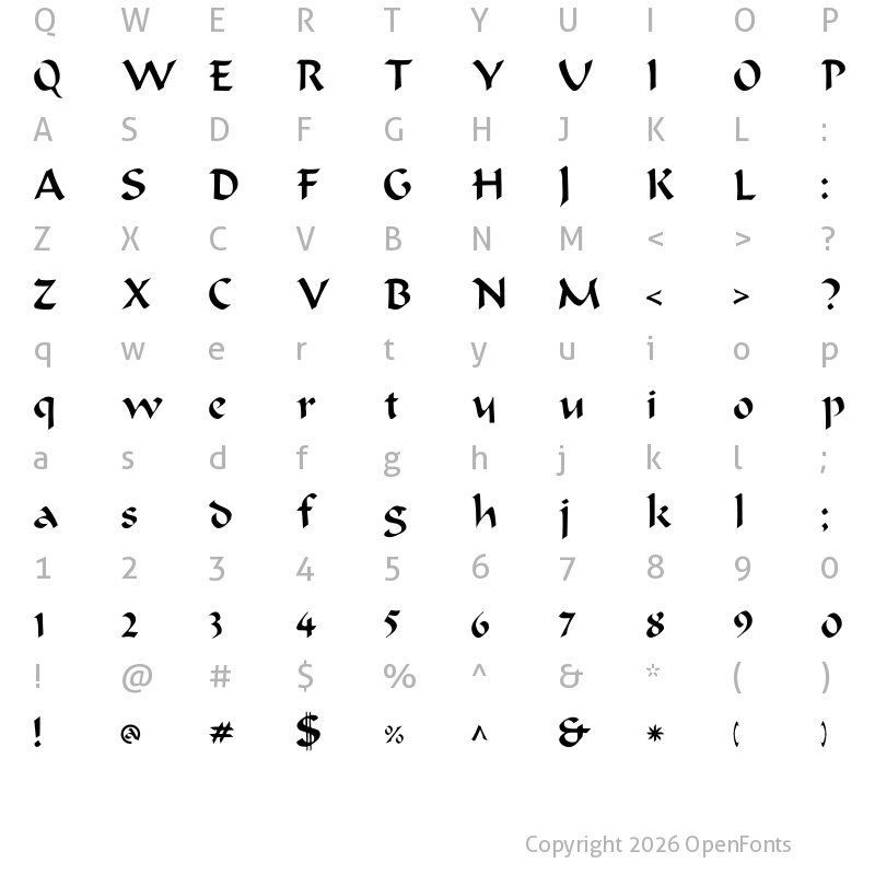 Character Map of Beanie Regular