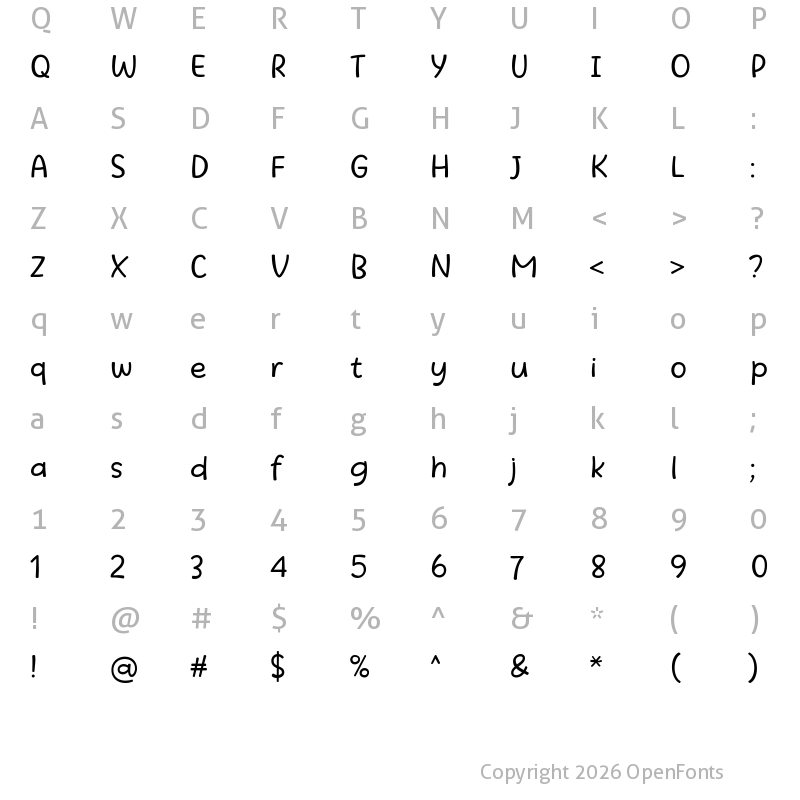 Character Map of Beatific Margella Regular