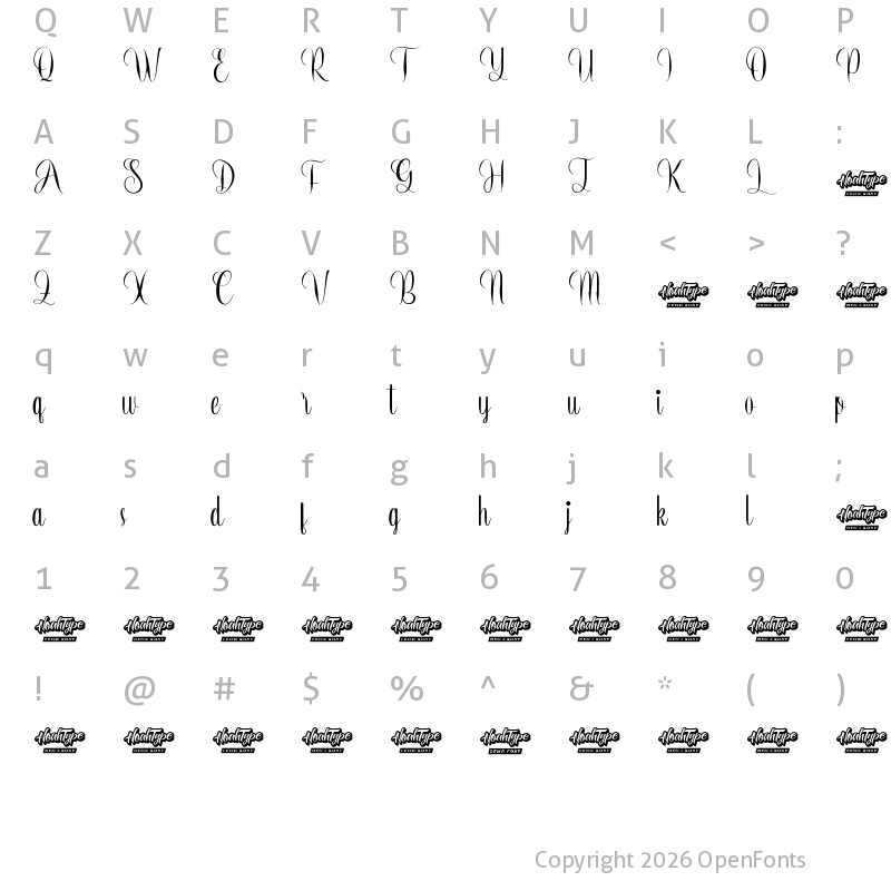 Character Map of Beautiful Good Demo Script