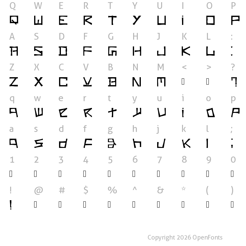 Character Map of Beerbar Regular