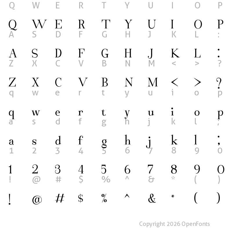 Character Map of Bekinder Regular