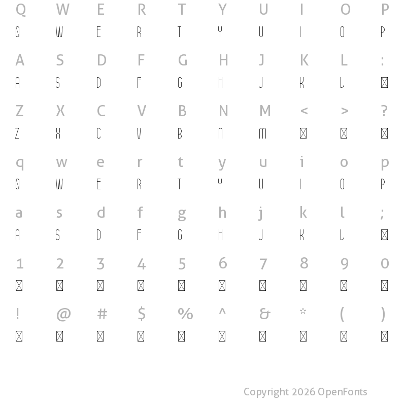Character Map of Belithel Demo Light