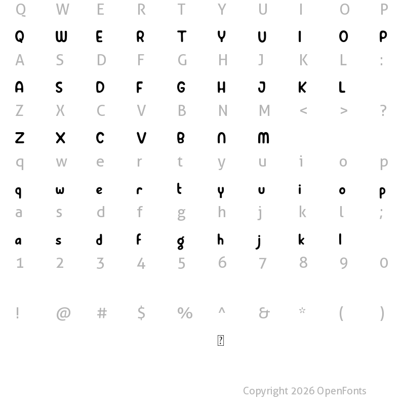 Character Map of Belligan Regular