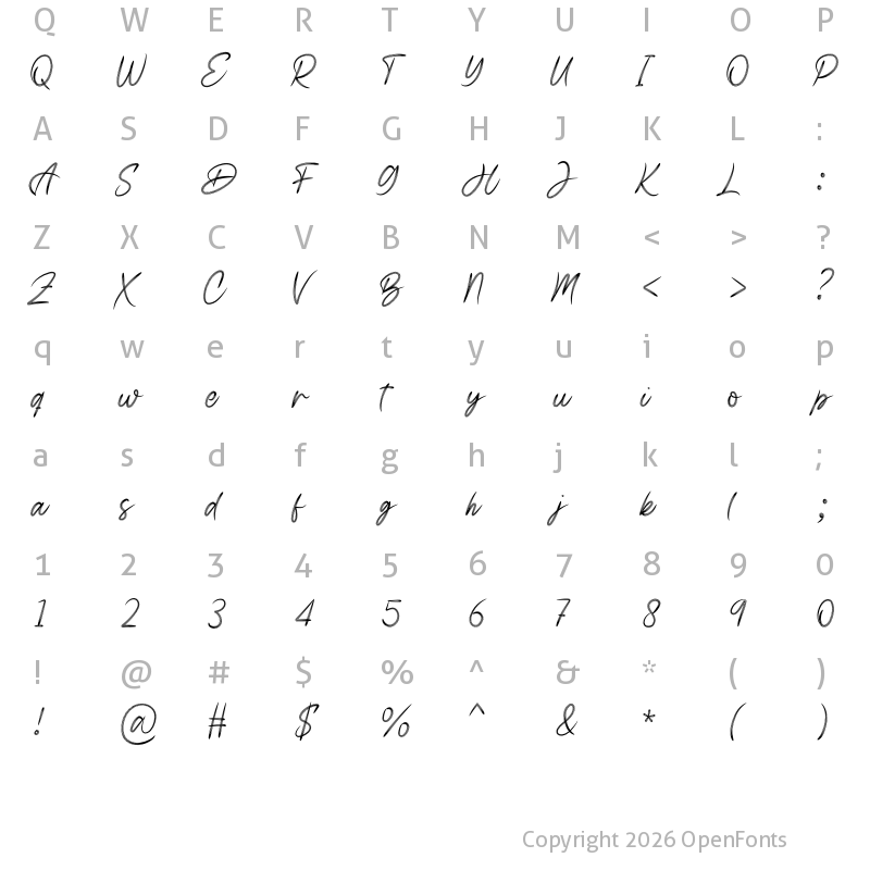 Character Map of Beltanira Signature Regular