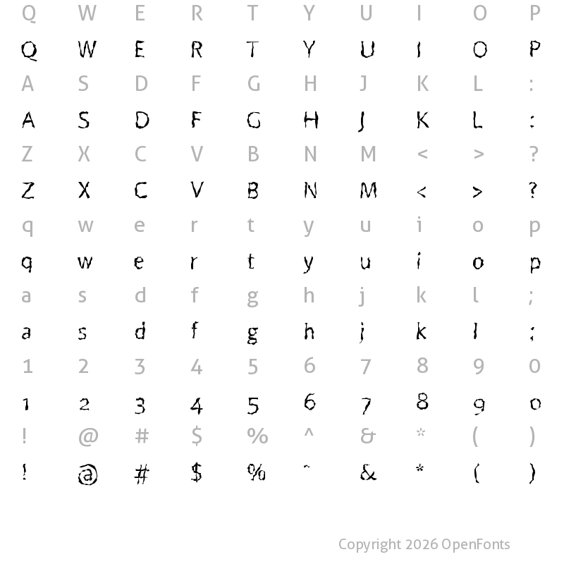Character Map of BeoSansHard R23Plain