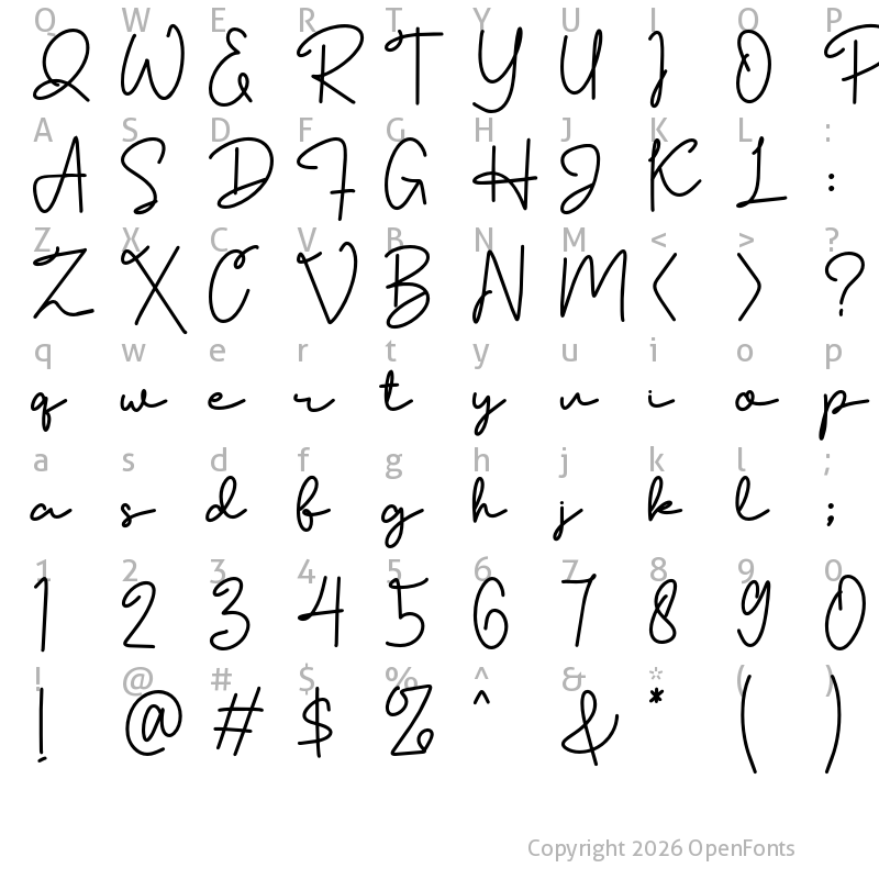 Character Map of Berliman Regular