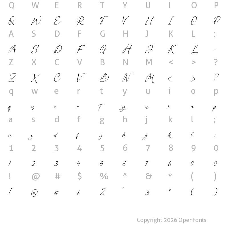 Character Map of Berthylda Wilonalis Regular